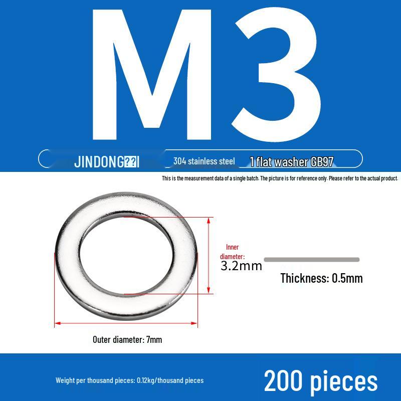 Stainless Steel 304/201/316 Oversized Thick Flat Washer Gasket Screw Washer GB97/GB96