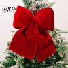 Festliche Samtschleife Weihnachtsdekoration Mehrgrößen-Design Stoff Klassische Farbe Handgemacht 3D-Form Schleifenknoten Dekoration Geschenkverpackung