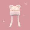 Hat Women's New Autumn and Winter Cute Plush Cat Ears Hat Warm Ear Protection Big Head Circumference Tide