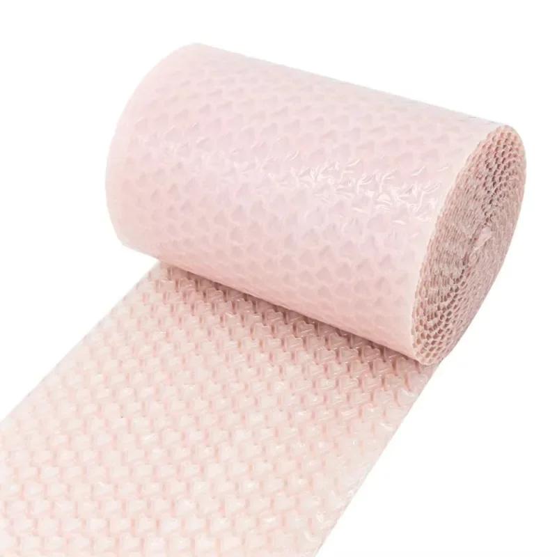 1PC Lovely Heart Bubble Wrap Bags Rolls Fragile Glass Products Foam Packaging Gift Boxes Shockproof Express Shipping