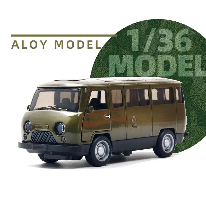 1/36 UAZ Travelers Bus in Lega Modello di Auto Giocattolo in Metallo pressofuso Veicoli per Tour Cittadino del Traffico Modello di Auto Simulazione Pull Back Regalo per Bambini
