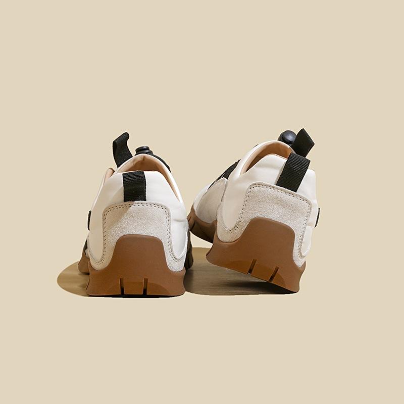 Dexun Schuhe Damen 2025 Herbst neue Retro Splicing Kordelzug Casual Forrest Gump Schuhe College Stil bequeme Laufschuhe