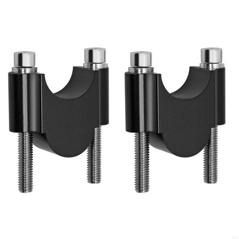 2025 New 1 Pair Scooter Motorcycle HandleBar Handle Fat Bar Mount Clamps Riser Aluminum