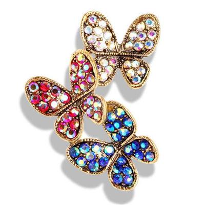 Rhinestone Exquisite High -Grade Brooch Butterfly Animal Brooch Vintage Clothing Pin Clothing Accessories