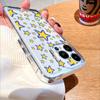 Yellow Stars with Blue Outlines lucency Phone Case for IPhone 14 15 16 13 12 11 17 Pro Max 12 13 Mini Soft Cover