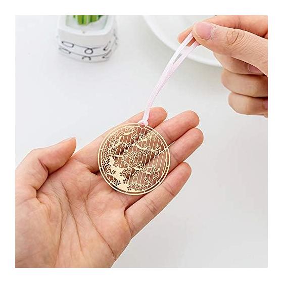 SZB Metal Bookmark Cherry Blossom Vintage Japanese Style Chic Gift Random (Set of 1)