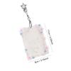 3 Inch Transparent Clear Acrylic Kpop Photocards Holder Photos Cards Star Holder Bags Pendant Star Chaser Card School Stationery