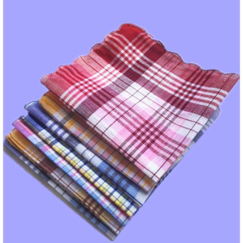 

Носовой платок Фестон Чистый хлопок Старомодный Тонкий Клетчатый Носовой платок Женский Детский Мужской Пожилой Носовой платок Большая Распродажа Экспорт 12 pack color random