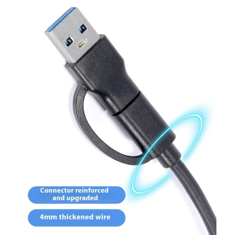 Multiple Port USB3.0 Hubs Featuring SDTF Card Slots 2 USB2.0 Port Data Transfer Adapters For Computer Tablets
