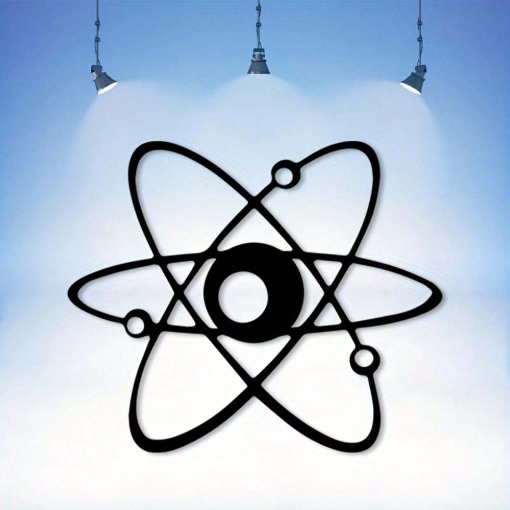 Atom Structure Metal Wall Art Science Sculpture Weather Resistant Home Office Decor
