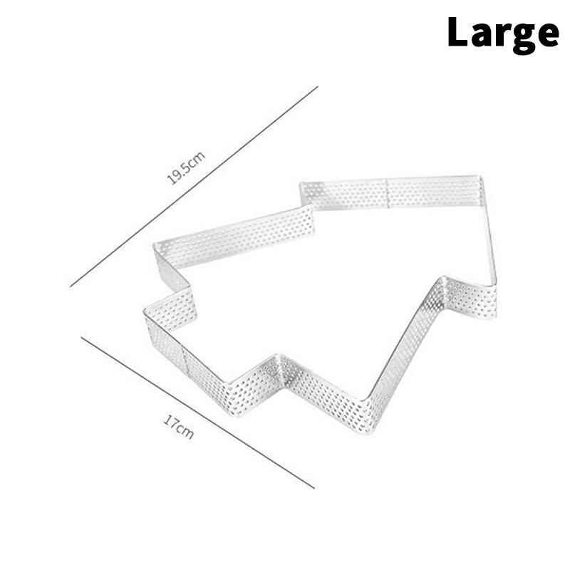 

1 Pcs Christmas Tree Shape Stainless Perforated Seamless Tart Ring Quiche Ring Tart Pan Pie Tart Ring With Hole Tart Shell Ring Tree Large