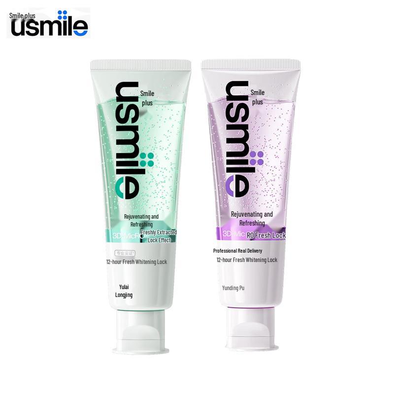 usmile Отбеливающая зубная паста для свежего дыхания, двойная упаковка