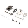 DRELD Antique Iron Door Lock Drawer Jewelry Wood Box Cabinet Wardrobe Cupboard Door Lock + Key Furniture Hardware Silver/Black