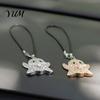 Festive Vehicle Accessories Halloween Ghost Bling Car Hanging Accessories, Faux Crystal Rear Mirror Ornament View Charm, Auto Interior Pendant