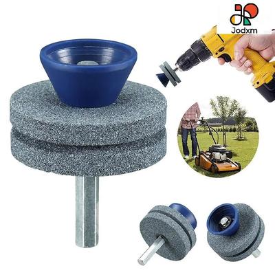 Lawn Mower Blade Sharpener Grinding Stone Wheel with Shaft for Grass Trimmer Brush Cutter Power Tools Replacement Accessory