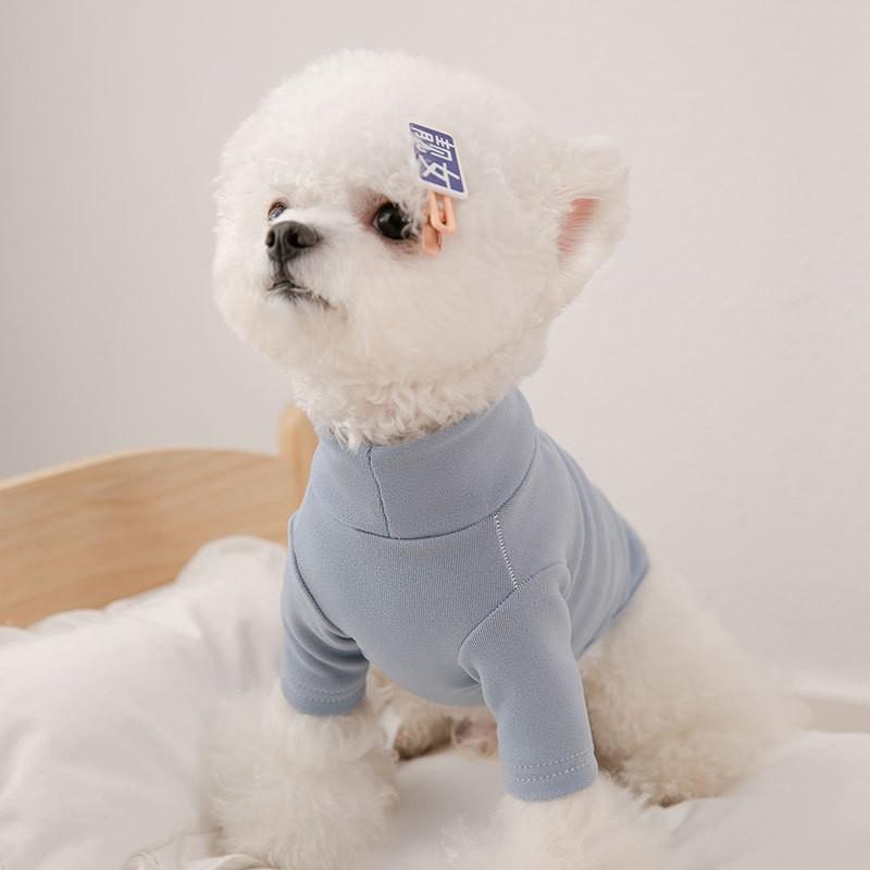 Autumn and Winter Solid Color Versatile Bottoming Shirt, Spring Dog Two-foot Elastic Close-fitting Cat Clothes, Pet Dog Knitted Sweater