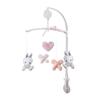 DOMIVA Rabbit Musical Mobile - PVC Arch - Removable Plush Toys - White/Pink - 34 X 65 Cm