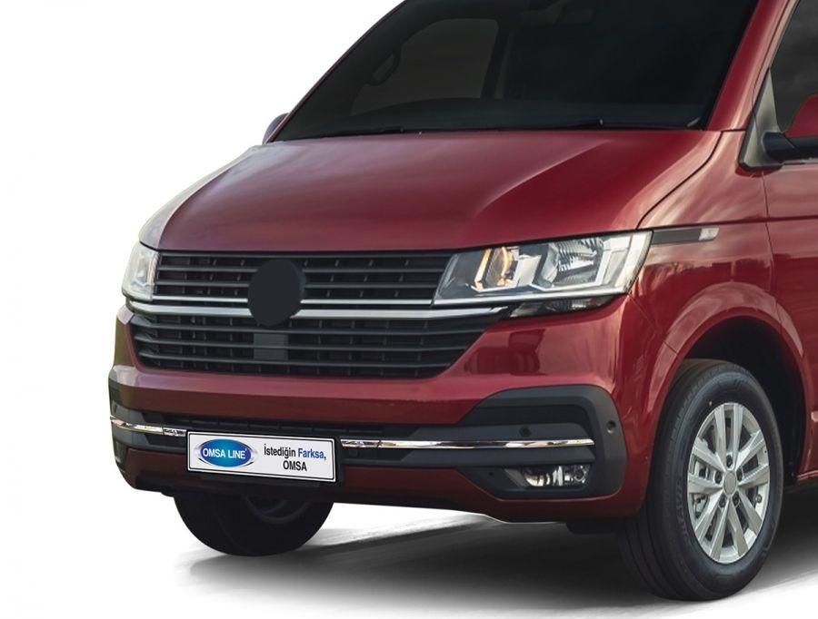 

Накладка на решетку бампера 2019-2025 (3 шт, нерж) для Volkswagen T6