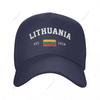 Unisex Baseball Cap Lithuania EST Independence Day Wild Sun Shade Peaked Adjustable Outdoor Caps for Unisex Women