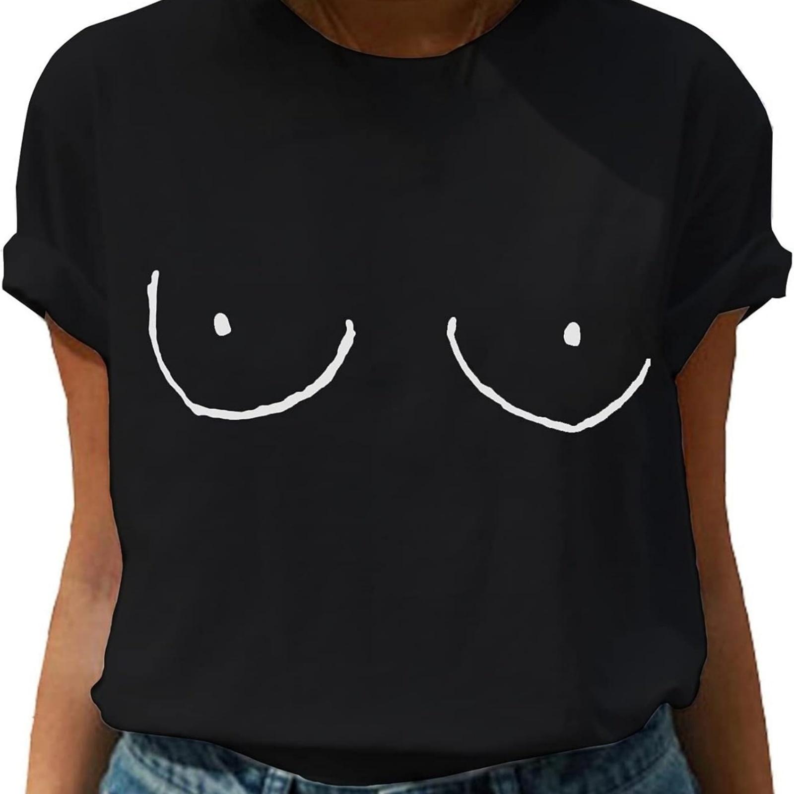 BLACKMYTH Women s Cute Graphic T Shirts Funny Tops Short Sleeve Tees S