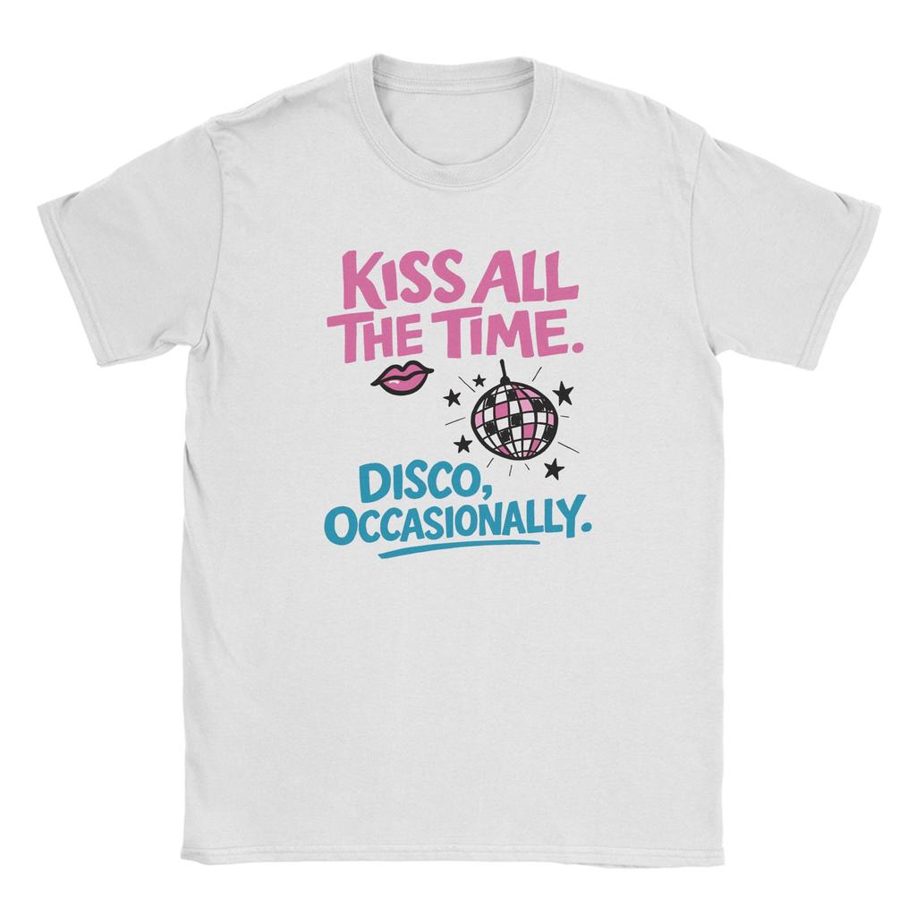 Unisex Unisex Harrys Kiss All The Time Album T Shirts Styles Pure Cotton Tops Vintage Short Sleeve Crewneck Tees Plus Size Tshirt