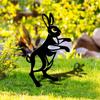 Rabbit Silhouette Yard Art Animals Garden Stakes Black Bunny Rabbit Garden Stake Rabbit Yard Decorations Outdoor Bunny Decor