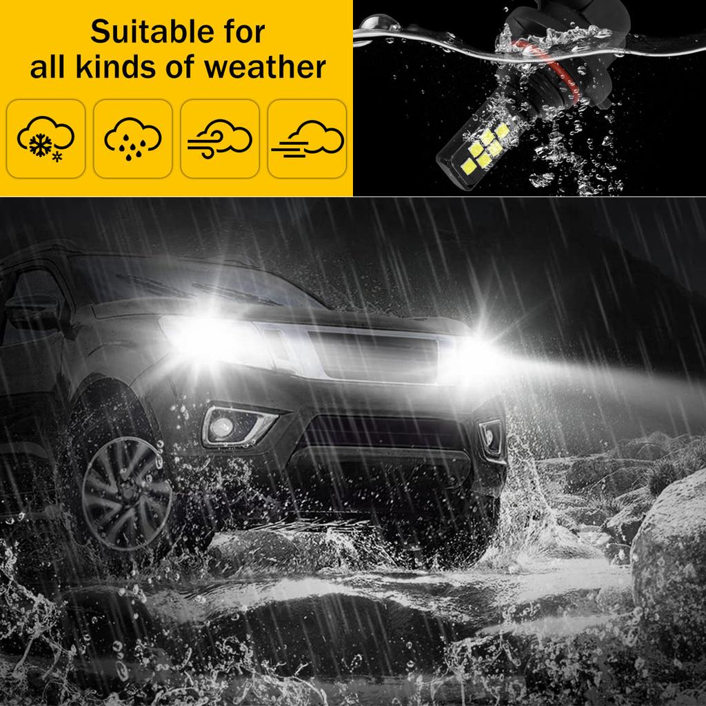 4Pcs LED Combo Headlight Bulb Kit Bright 9005 9006 High Low Beam Light Bulb Safe 6000K White HB3 HB4 Car LED Fog Light Bulb