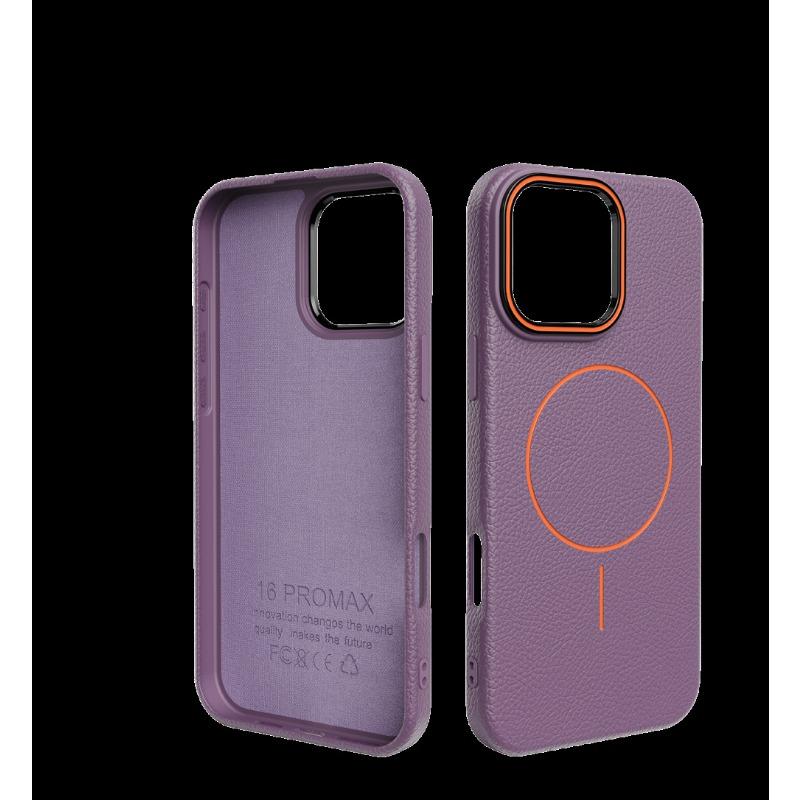 Für Apple 17 Promax Leder Handyhülle für IPhone 16 Luxus Magnetische Schutzhülle 15 Sturzsichere Hülle