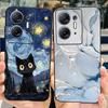 For Infinix Hot 30 5G 6.78" Case Flower TPU Soft Silicon Black Cover For Infinix HOT 30 Hot30 X6832 Astronaut Phone Cases Fundas
