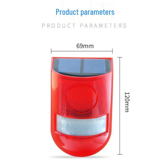 Lumină de alarmă solară cu senzor de mișcare umană pentru securitatea fermei