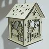 Multicolored LED Light Up Wooden Christmas Cabin Ornament for Tree Decorating Party Homes Decoration