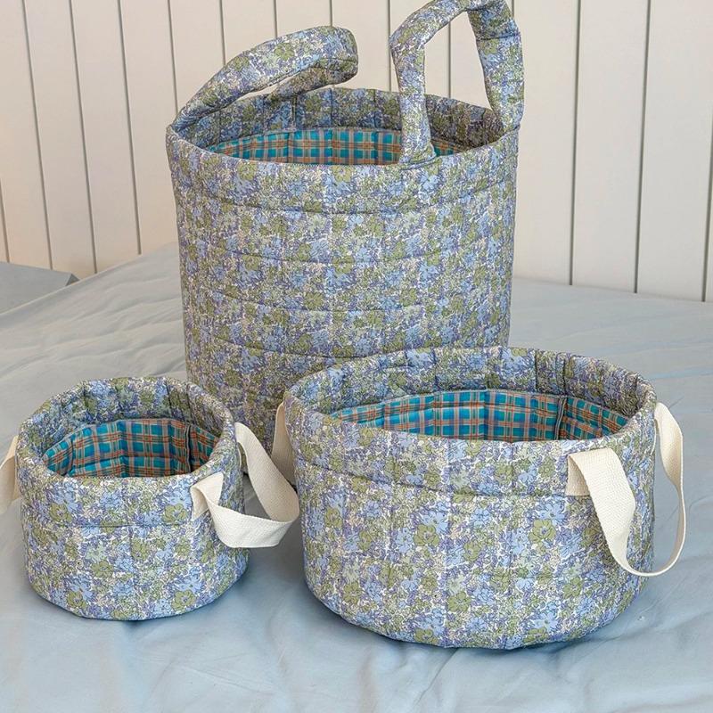 Spring Flower Storage Basket High Beauty Home Fabric Fresh Fragrant Portable Foldable Storage Basket