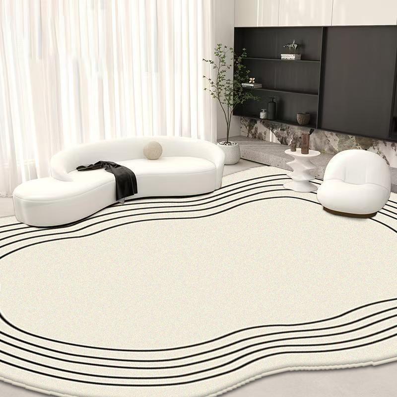 

Современные ковры для гостиной в простом стиле, нескользящий ковер для комнаты, коврик для гардеробной, коврик для туалетного столика, легко чистить, ковры с инопланетным рисунком, мягкий фланель 1.9x2.9ft(60x90cm)