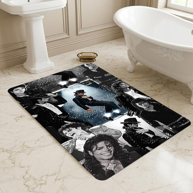 Michael Jackson Wohnzimmer rutschfester Bereichsteppich Weicher Teppich für Schlafzimmer Spielzimmer Kinderzimmer Sofa Büro Heimdekoration Fußmatte