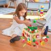 Batolata Montessori dřevěné vzdělávací hračky pro chlapce Dívky Věk 1 2 3 roky, Třídění tvarů Hračky Dárky, Dřevo Předškolní výuka Hra jemné motoriky