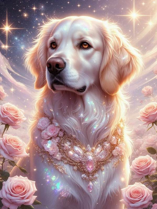 Cute Dog Flower Diamond Painting New Collection 2026 Pet Animals Diy Full Square Round Drill Rhinestone Embroidery Mosaic Cross Stitch Kits