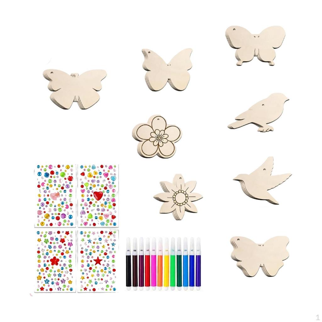 36 Pieces Thanksgiving Hanging Autumn Tree Ornaments Wood Maple Leaf Decoration Farmhouse