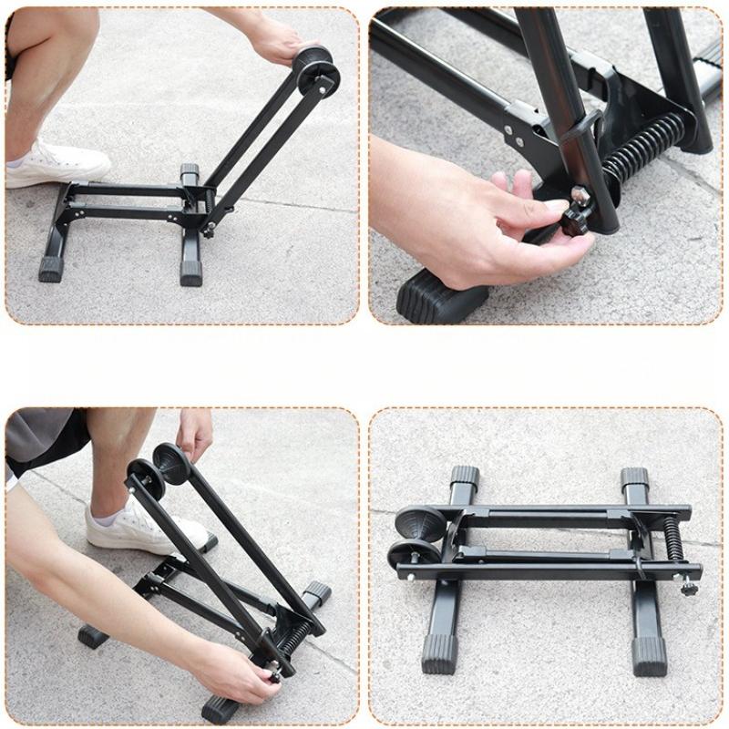 Bicycle folding parking stand, mountain bike portable repair support stand, display stand cycling accessories