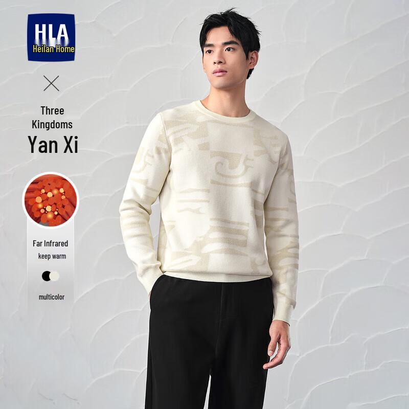 

HLA Men s Romance of the Three Kingdoms Patterned Round Neck Knit Sweater 3XL