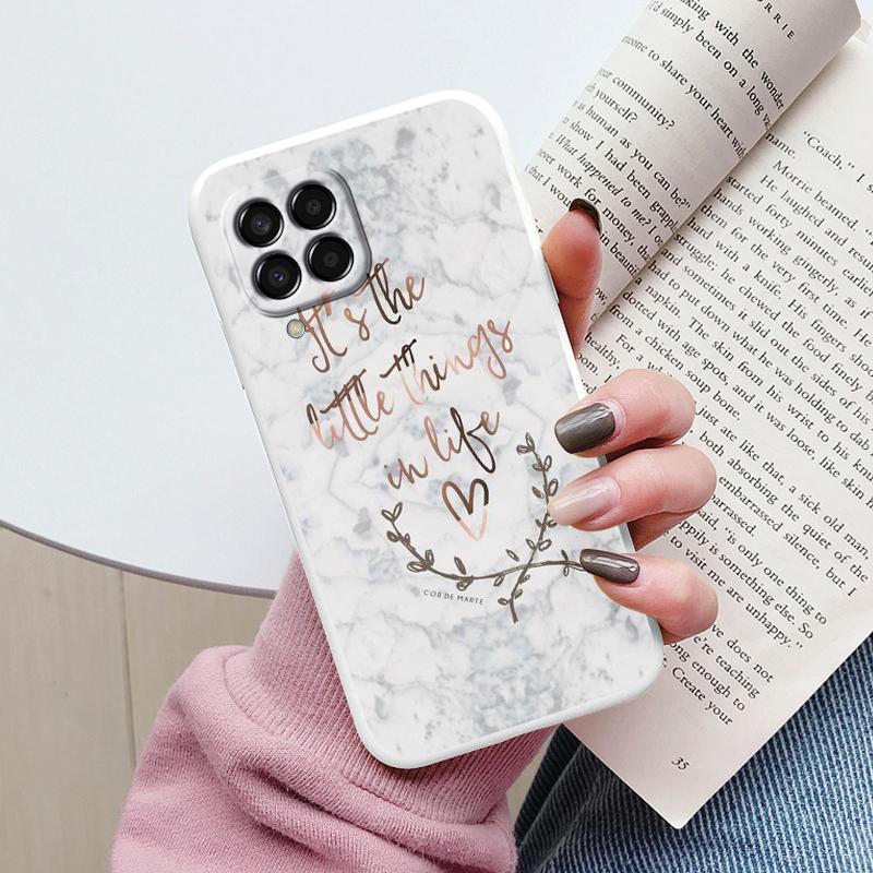 Case For Samsung Galaxy M33 M53 5G Phone Cover Vintage Marble Watercolor Painting Silicone tpu Funda For Samsung M55 M54 M34 M13