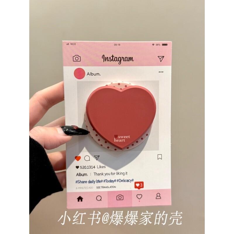 Applicable To Apple Iphone17promax Love Polka Dot 16pro Magnetic Suction 15 Bracket 14ins Niche Mobile Phone Case
