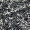 Black Ethnic Pattern Long Pile Rug 133x190