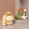 Cute Animal Resin Flower Pot Succulent Pot Planter Home Decor Desktop Ornaments Bonsai Plant Pot Garden Decoration