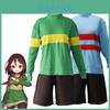 Schitterend Undertale Frisk Chara cosplaykostuum, perfect voor elke gelegenheid.