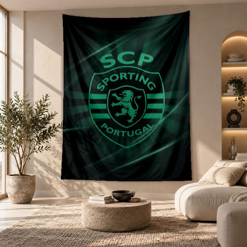 Decorative Tapestry,Sporting CP FC Printed Wall Art, Lightweight Wall Hanging For Bedroom Background
