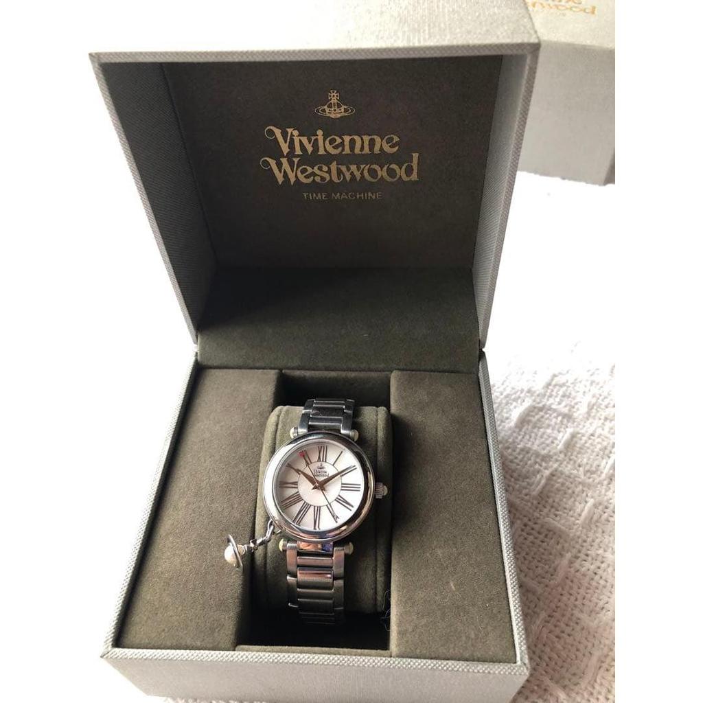 Used Vivienne Westwood watch with shell dial and Orb chaRM