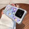 Cute Oil Painting Flower Phone Case Cover For Xiaomi 13T 11T Poco F6 X6 Pro Redmi Note 13 12 11 10 Pro Max Slim Soft Shockproof Clear Silicone Shell