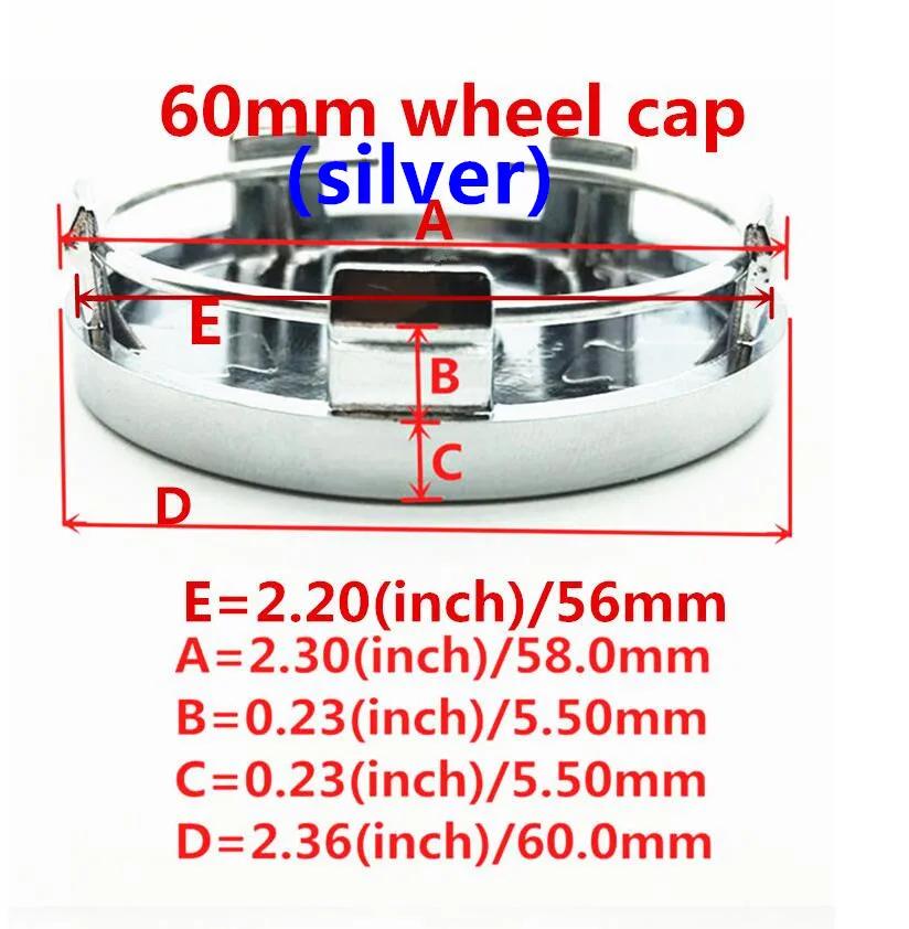 Autocollant Voiture Ford 4pcs 3D pour ford 56mm 60mm 68mm Emblème Voiture Cache-moyeu de roue Autocollant de cache Insigne styling auto Accesso