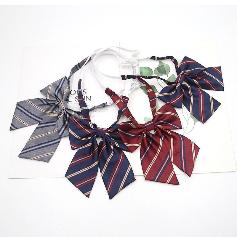 Yarn Striped Button Tie Necktie