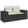 Vidaxl 5-Cz. Set da Salotto per Giardino, Cuscini, Rattan Nero PE